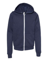 Bella + Canvas 3739Y Youth Sponge Fleece Full-Zip Hoodie Sweatshirt