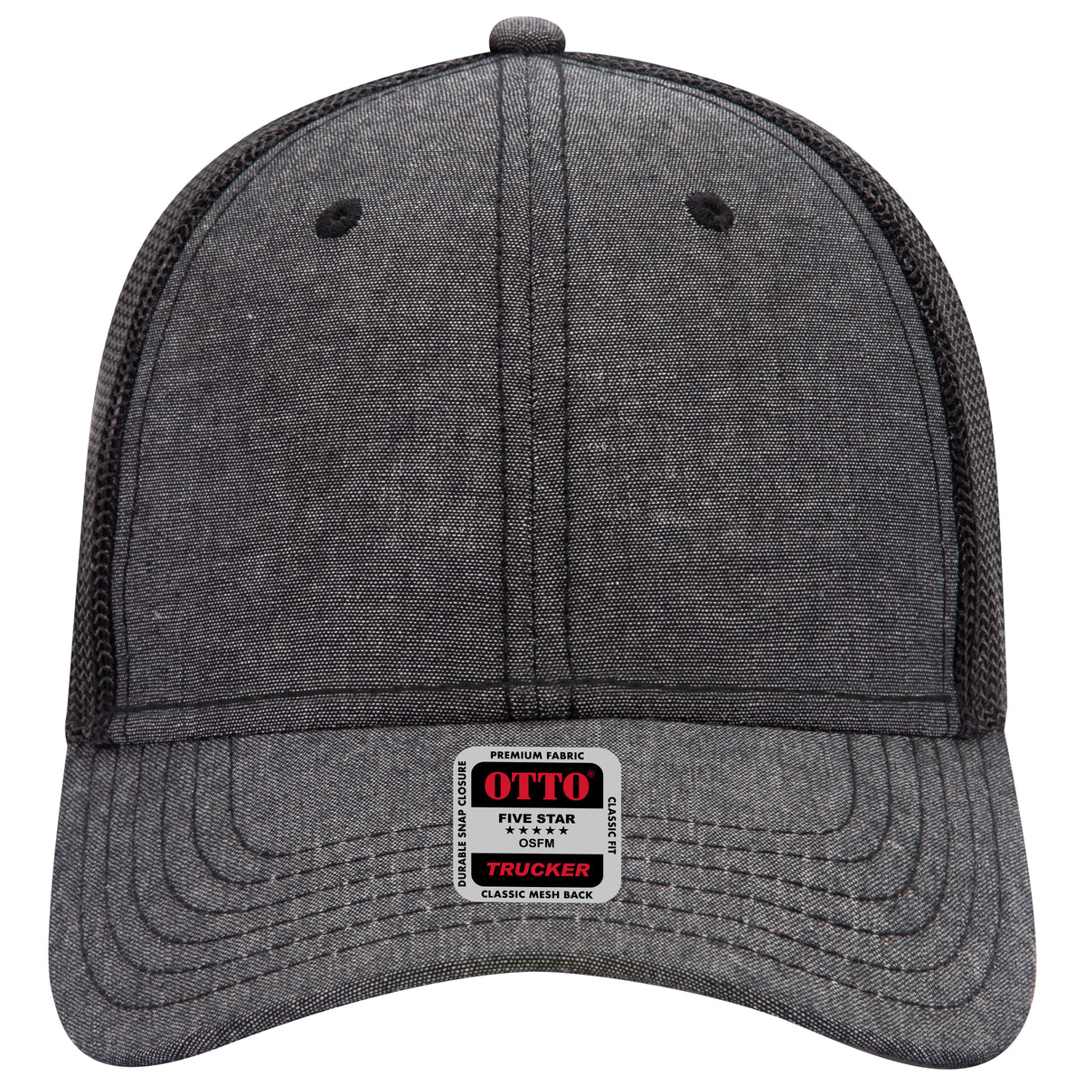 OTTO CAP 6 Panel Low Profile Mesh Back Trucker Hat OTTO 83-1239 Otto Cap