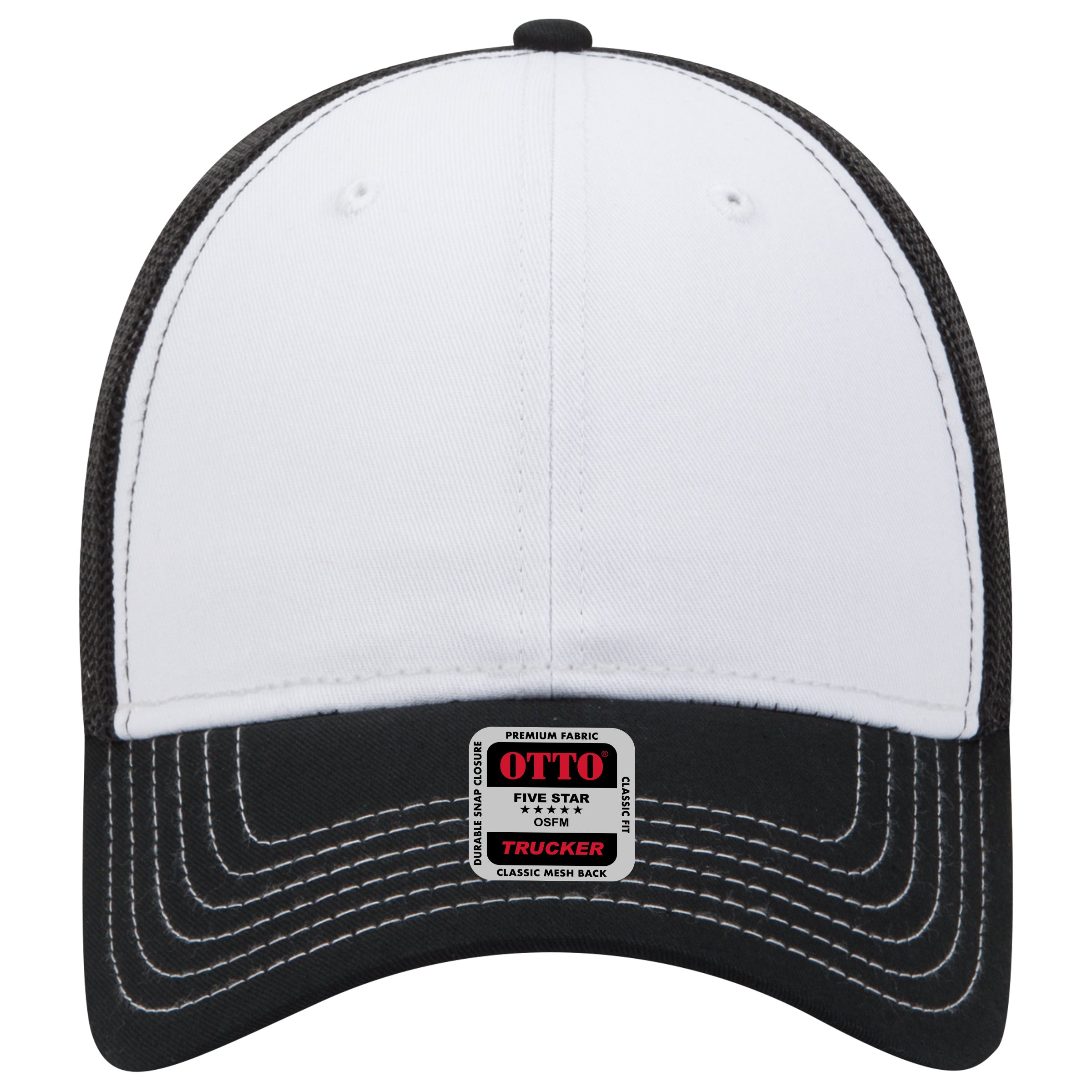 OTTO CAP 6 Panel Low Profile Mesh Back Trucker Hat OTTO 83-1239 Otto Cap