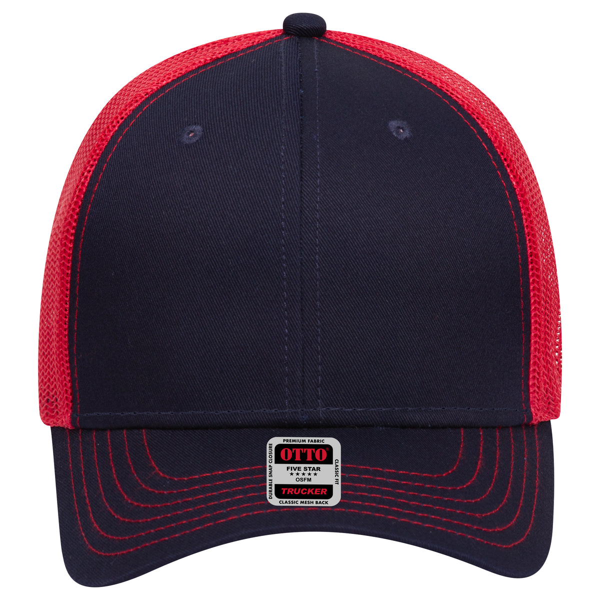 OTTO CAP 6 Panel Low Profile Mesh Back Trucker Hat OTTO 83-1239 Otto Cap