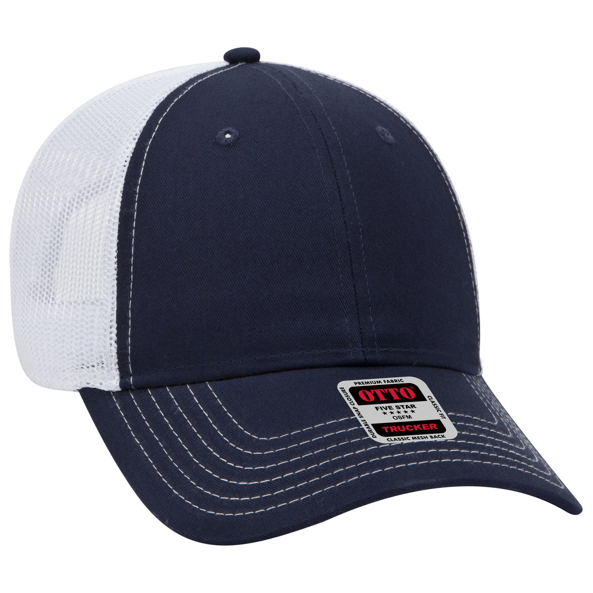 OTTO CAP® 6 Panel Low Profile Mesh Back Trucker Hat OTTO 83-1239