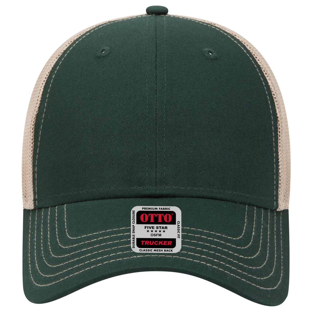 OTTO CAP 6 Panel Low Profile Mesh Back Trucker Hat OTTO 83-1239 Otto Cap