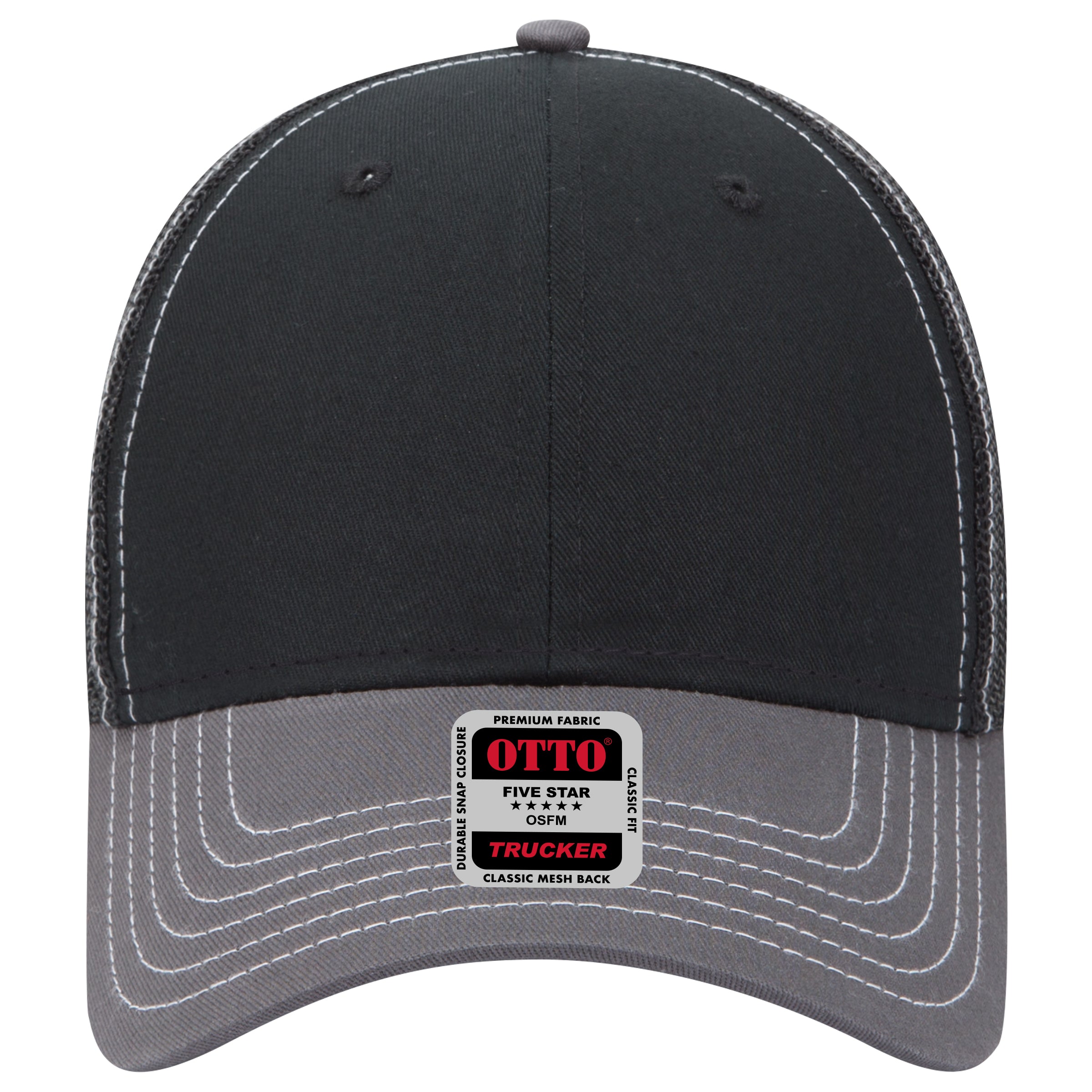 OTTO CAP 6 Panel Low Profile Mesh Back Trucker Hat OTTO 83-1239 Otto Cap