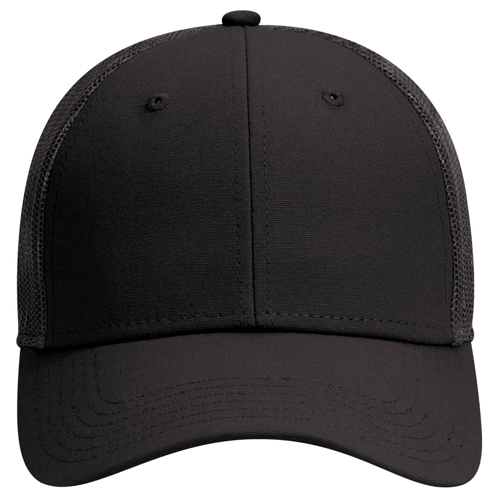 OTTO CAP 6 Panel Low Profile Mesh Back Trucker Hat OTTO 83-1273 Otto Cap 003 - Black OSFM - Adult