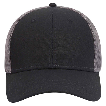 OTTO CAP 6 Panel Low Profile Mesh Back Trucker Hat OTTO 83-1273 Otto Cap 030325 - Blk/Blk/Ch.Gry OSFM - Adult