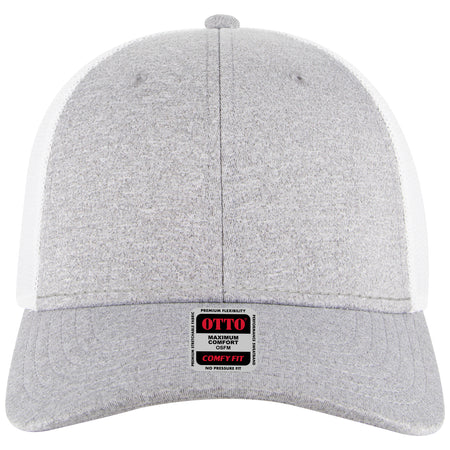 OTTO CAP "OTTO COMFY FIT" 6 Panel Low Profile Mesh Back Baseball Cap OTTO 83-1299 Otto Cap 747416B - HeatherGray/HeatherGray/White OSFM - Adult