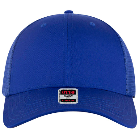 OTTO CAP "OTTO COMFY FIT" 6 Panel Low Profile Mesh Back Trucker Hat OTTO 83-2 Otto Cap 001 - Royal OSFM - Adult