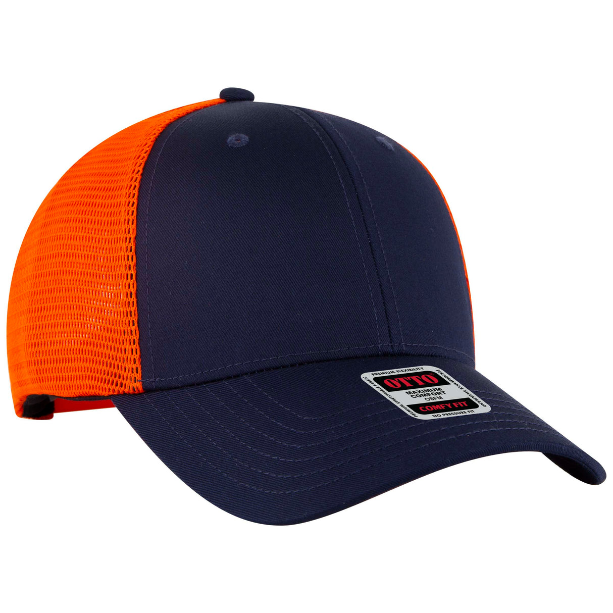 OTTO CAP® OTTO COMFY FIT® 6 Panel Low Profile Mesh Back Trucker Hat OTTO 83-2