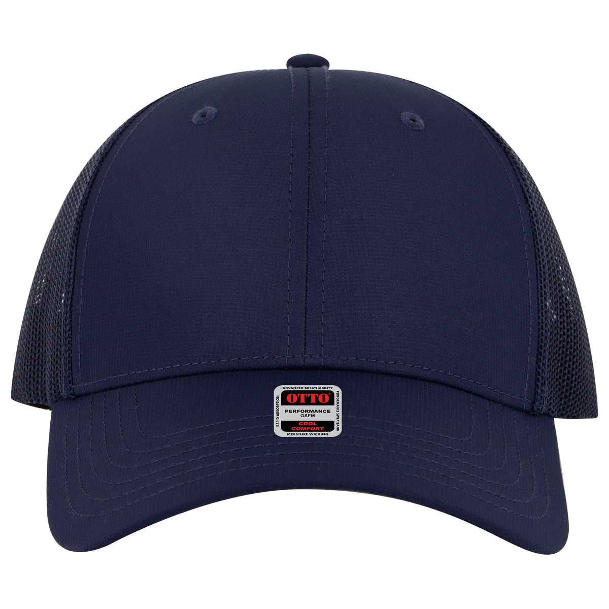 OTTO CAP 6 Panel Low Profile Mesh Back Trucker Hat OTTO 83-3 Otto Cap 004 - Navy OSFM - Adult