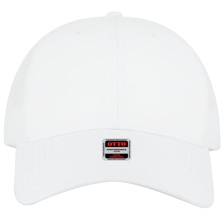 OTTO CAP 6 Panel Low Profile Mesh Back Trucker Hat OTTO 83-3 Otto Cap 016 - White OSFM - Adult