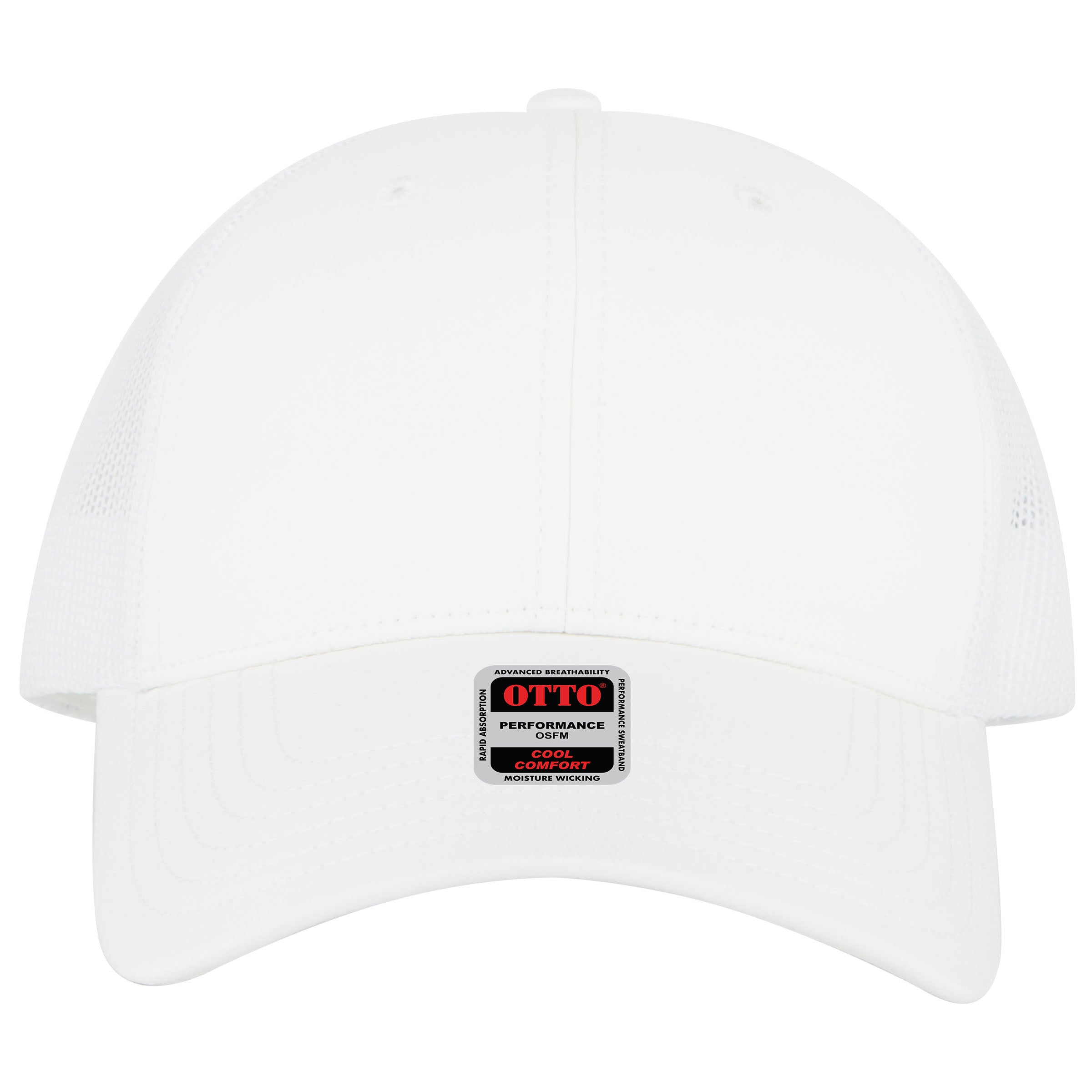 OTTO CAP 6 Panel Low Profile Mesh Back Trucker Hat OTTO 83-3 Otto Cap 016B - Wht OSFM - Adult