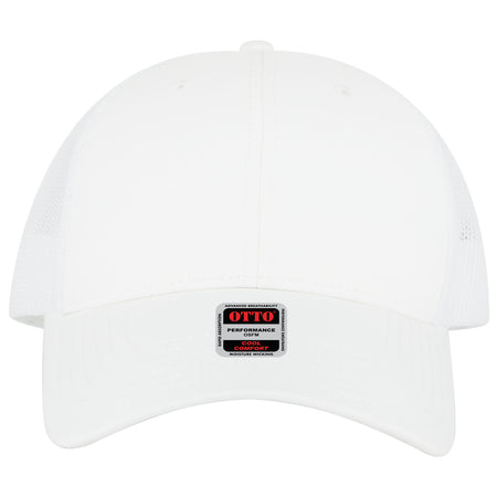 OTTO CAP 6 Panel Low Profile Mesh Back Trucker Hat OTTO 83-3 Otto Cap 016B - Wht OSFM - Adult