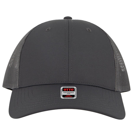 OTTO CAP 6 Panel Low Profile Mesh Back Trucker Hat OTTO 83-3 Otto Cap 025 - Char. Gray OSFM - Adult