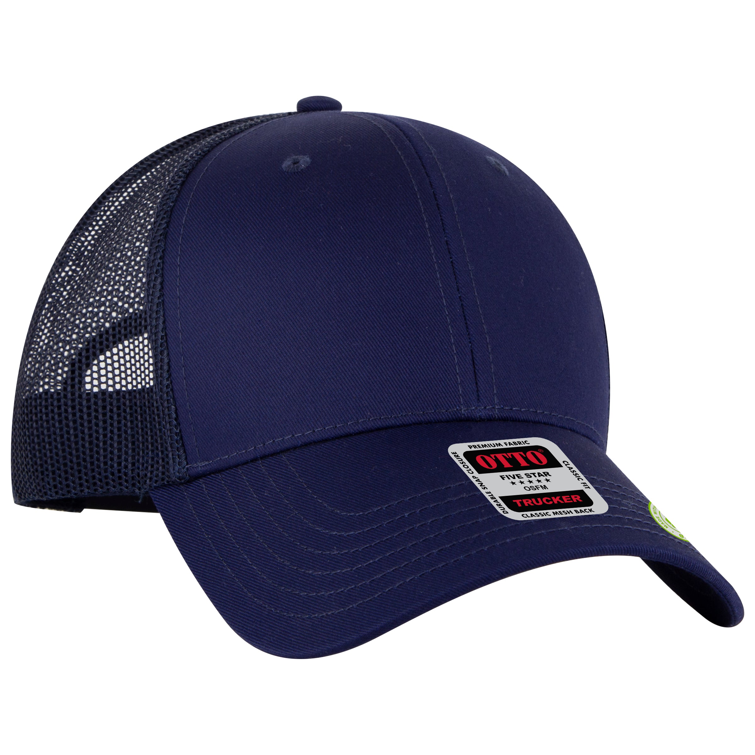 OTTO CAP 6 Panel Low Profile Mesh Back Trucker Hat OTTO 83-4 Otto Cap 004 - Navy OSFM - Adult