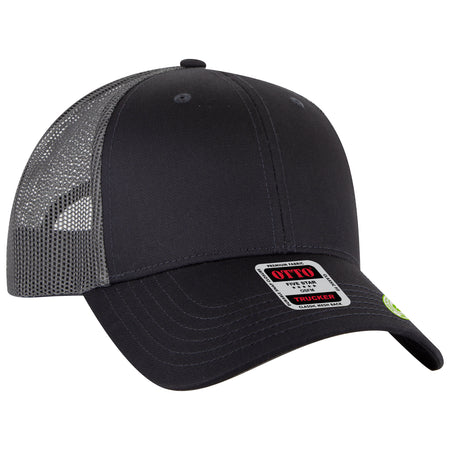 OTTO CAP 6 Panel Low Profile Mesh Back Trucker Hat OTTO 83-4 Otto Cap