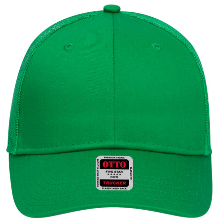 OTTO CAP 6 Panel Low Profile Mesh Back Trucker Hat OTTO 83-473 Otto Cap 005 - Kelly OSFM - Adult