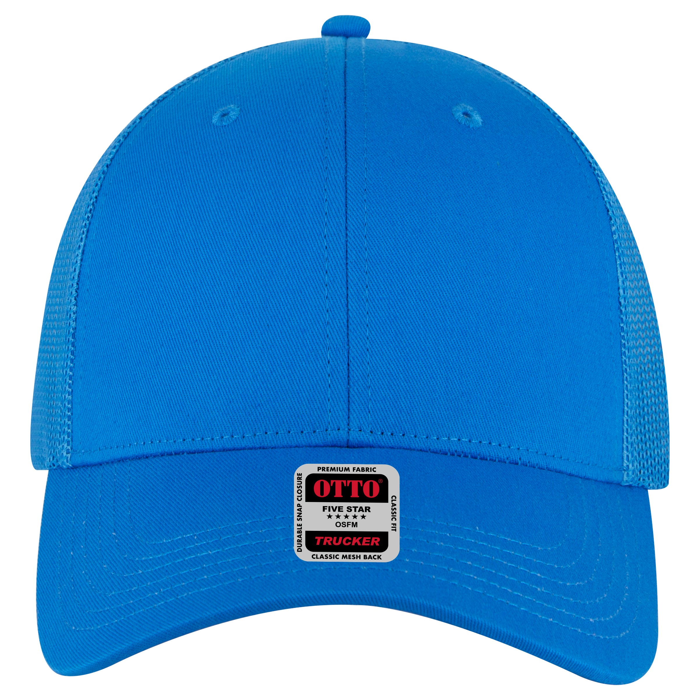 OTTO CAP 6 Panel Low Profile Mesh Back Trucker Hat OTTO 83-473 Otto Cap 104 - Lake Blue OSFM - Adult