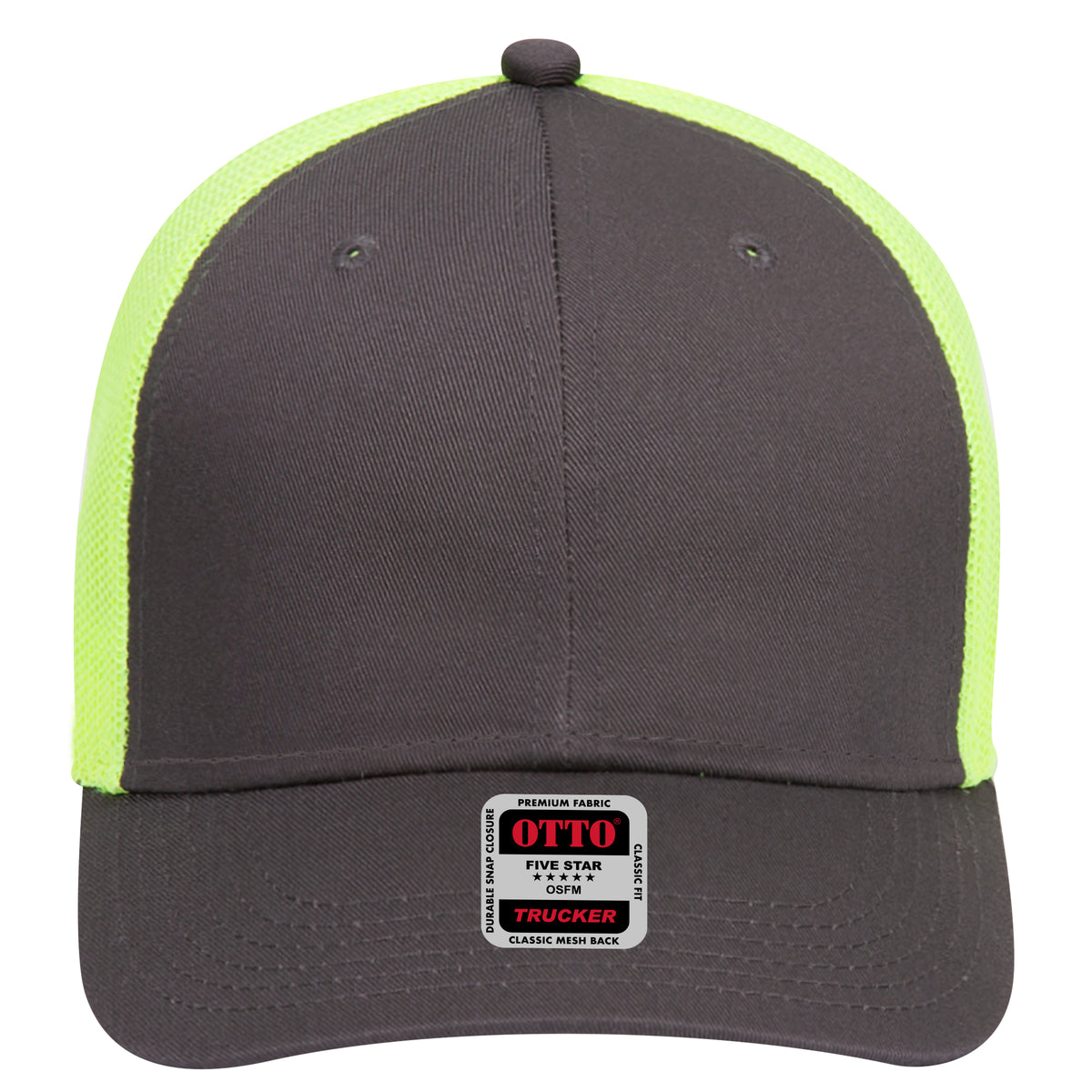 OTTO CAP 6 Panel Low Profile Mesh Back Trucker Hat OTTO 83-473 Otto Cap