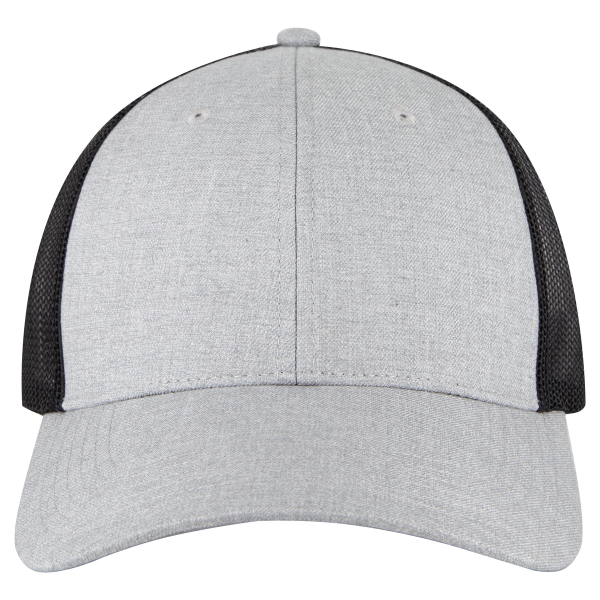 OTTO CAP 6 Panel Low Profile Mesh Back Trucker Hat OTTO 83-473 Otto Cap 747403 - H. Gry/H. Gry/Blk OSFM - Adult