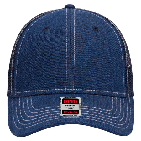 OTTO CAP 6 Panel Low Profile Mesh Back Trucker Hat OTTO 83-509 Otto Cap