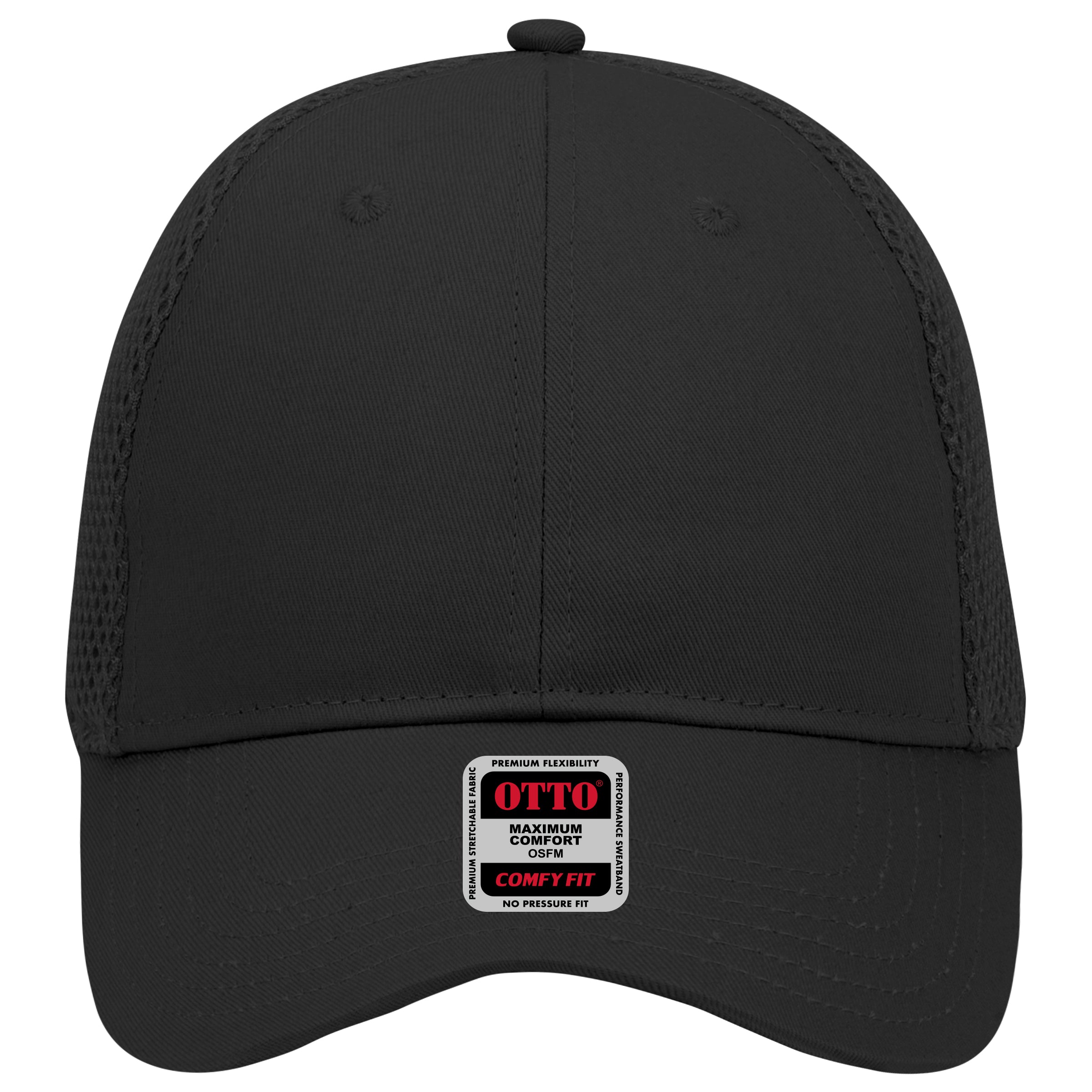 OTTO CAP "OTTO COMFY FIT" 6 Panel Low Profile Baseball Cap OTTO 83-605 Otto Cap 003 - Black OSFM - Adult