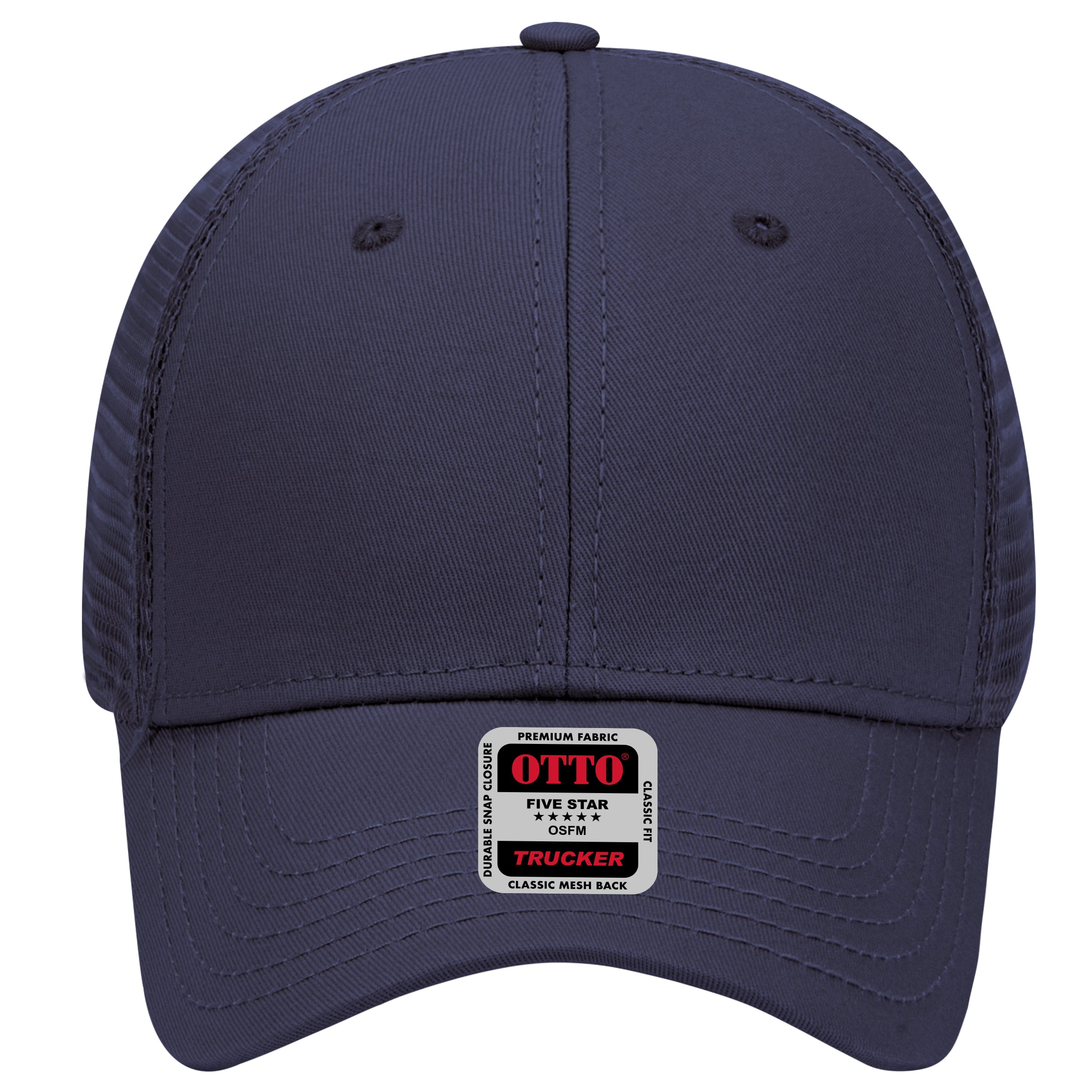 OTTO CAP 6 Panel Low Profile Mesh Back Trucker Hat OTTO 83-942 Otto Cap 004 - Navy OSFM - Adult