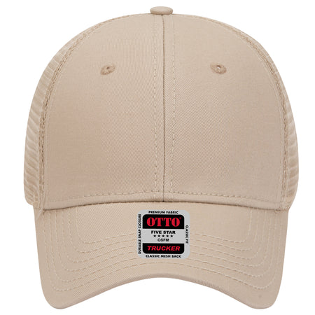 OTTO CAP 6 Panel Low Profile Mesh Back Trucker Hat OTTO 83-942 Otto Cap