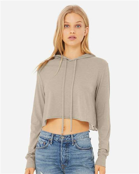 Bella + Canvas 8512 Women’s Triblend Crop Long Sleeve Hoodie