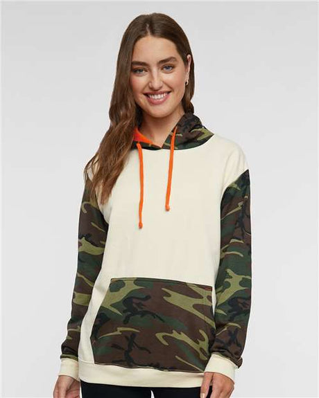 Code Five Fashion Camo Hooded Sweatshirt - Code Five 3967 Code Five Natural/ Green Woodland/ Orange S