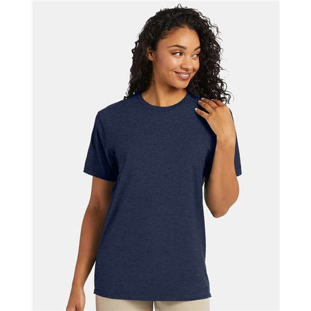 Hanes Perfect-T T-Shirt - Heather Navy - Hanes 4980 Hanes Heather Navy S