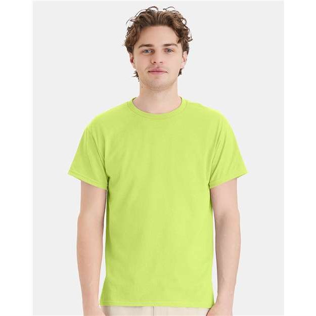 Hanes Ecosmart™ T-Shirt - Safety Green - Hanes 5170 Hanes Safety Green S