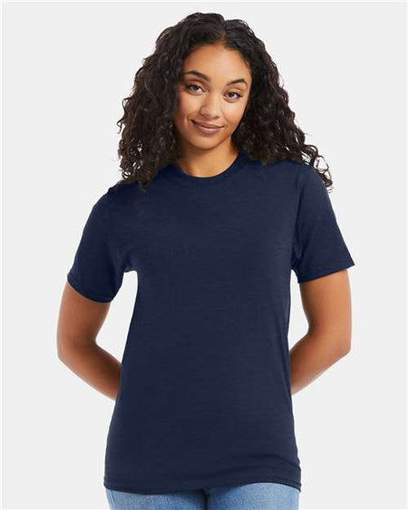 Hanes Beefy-T® T-Shirt - Heather Navy - Hanes 5180 Hanes Heather Navy S