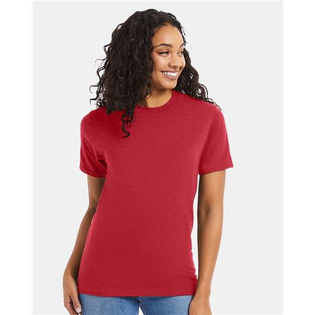 Hanes Beefy-T® T-Shirt - Heather Red - Hanes 5180 Hanes Heather Red S