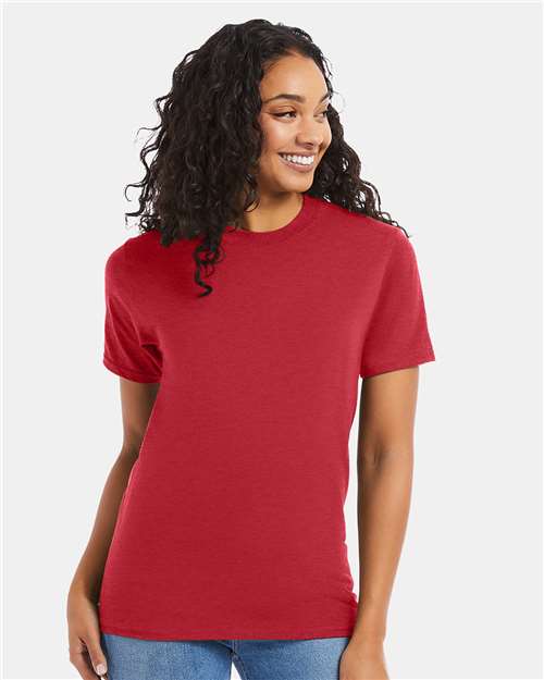 Hanes Beefy-T® T-Shirt - Heather Red - Hanes 5180 Hanes