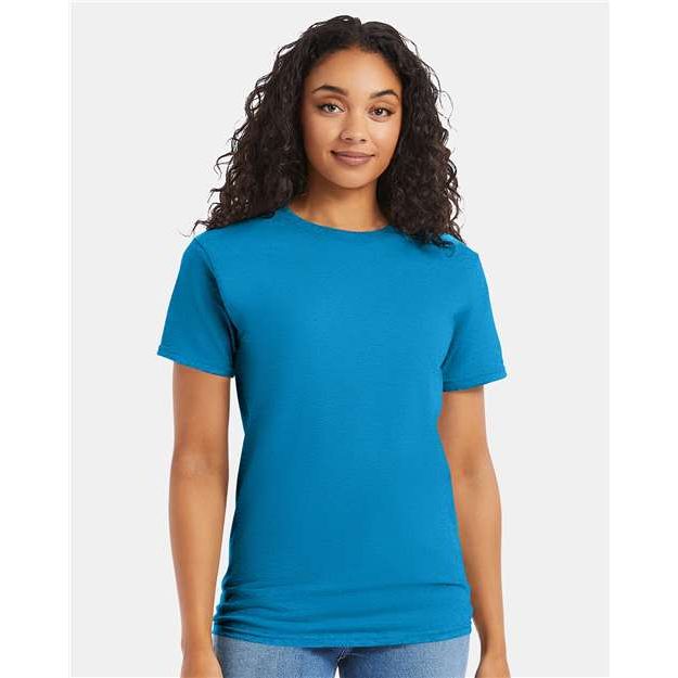 Hanes Essential-T T-Shirt - Teal - Hanes 5280 Hanes Teal S