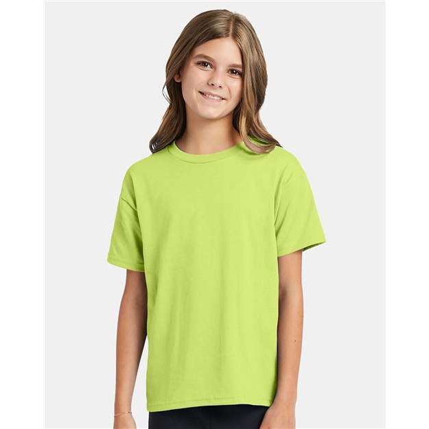 Hanes Ecosmart™ Youth T-Shirt - Hanes 5370 Hanes Safety Green XS