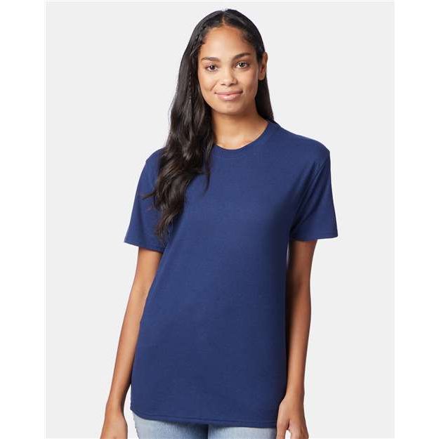 Hanes Perfect-T Triblend T-Shirt - Solid Navy Triblend - Hanes 42TB Hanes Solid Navy Triblend S