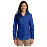 Joe' USA Ladies Long Sleeve Carefree Poplin Shirt Women's My Store XS Royal Blue