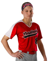 Alleson Athletic Women's V-Neck Fastpitch Jersey - Alleson Athletic 558VW