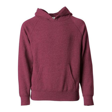 Independent Trading Co. Youth Lightweight Special Blend Raglan Hooded Sweatshirt - Independent Trading Co. PRM15YSB Independent Trading Co. Crimson XS