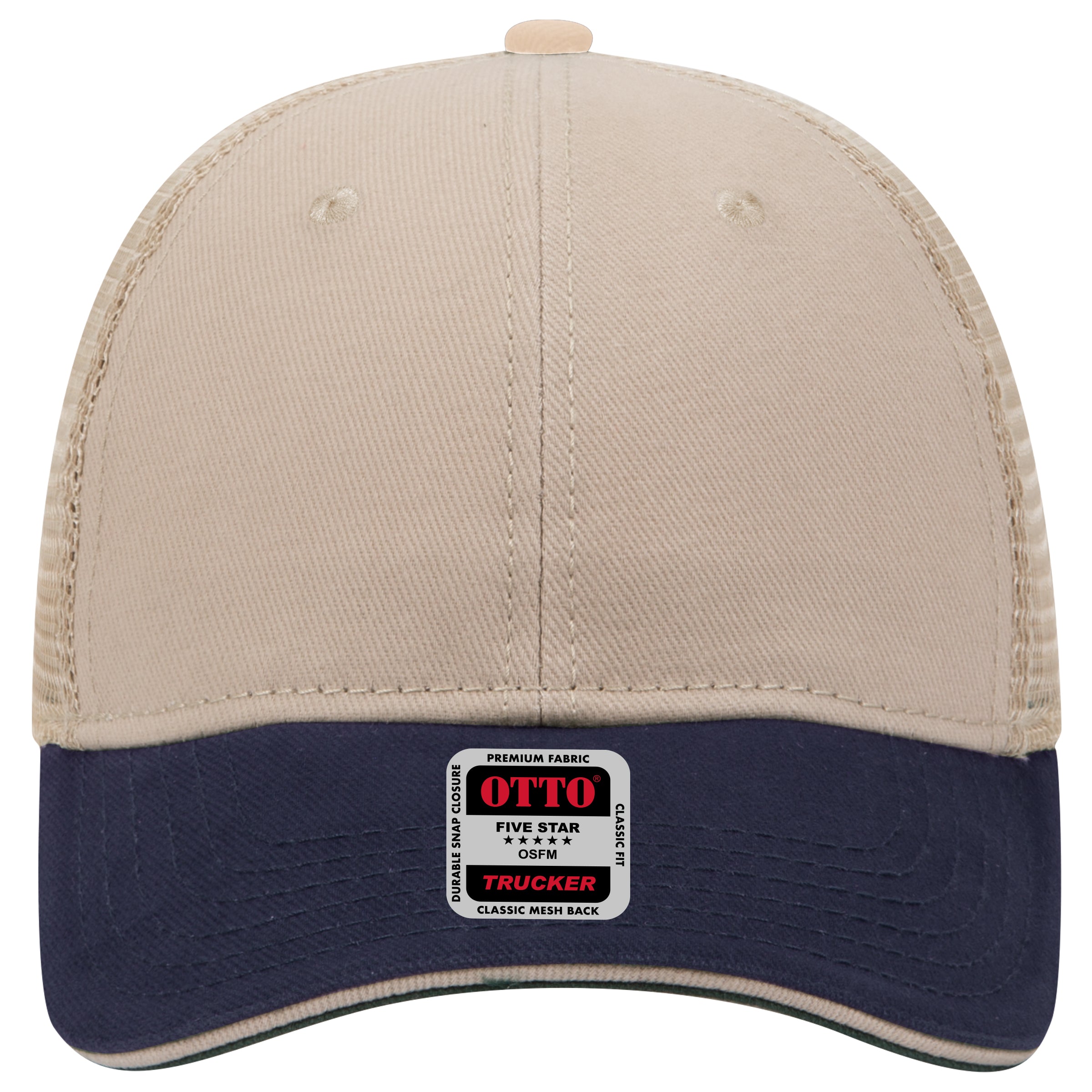 OTTO CAP 6 Panel Low Profile Mesh Back Trucker Hat OTTO 84-482 Otto Cap