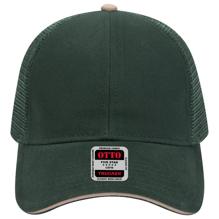 OTTO CAP 6 Panel Low Profile Mesh Back Trucker Hat OTTO 84-482 Otto Cap