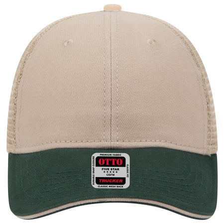 OTTO CAP 6 Panel Low Profile Mesh Back Trucker Hat OTTO 84-482 Otto Cap