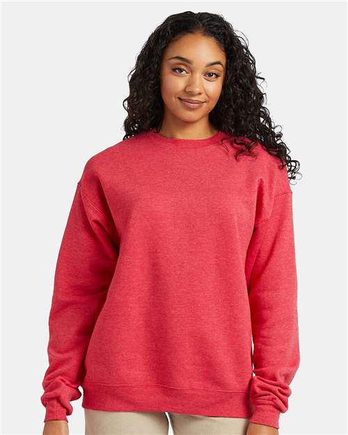 Hanes Ecosmart® Crewneck Sweatshirt - Heather Red - Hanes P160