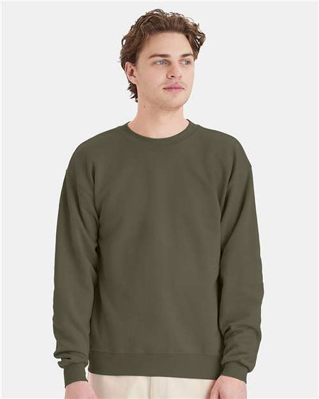 Hanes Ecosmart® Crewneck Sweatshirt - Fatigue Green - Hanes P160 Hanes