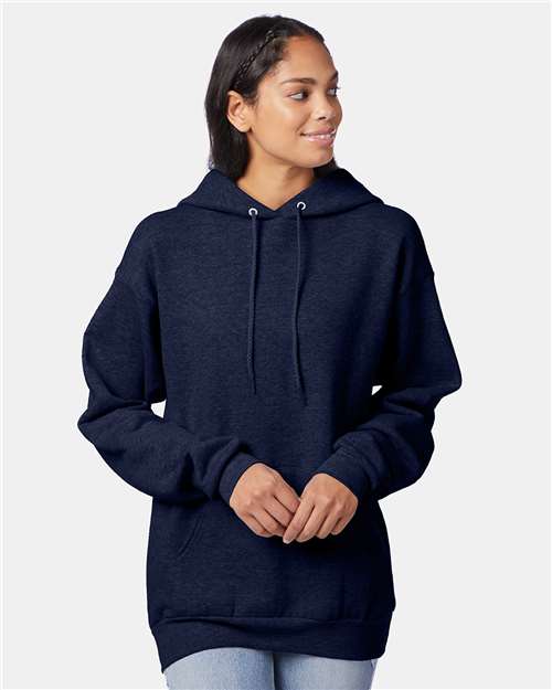 Hanes Ecosmart® Hooded Sweatshirt - Heather Navy - Hanes P170