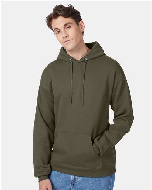 Hanes Ecosmart® Hooded Sweatshirt - Fatigue Green - Hanes P170 Hanes Fatigue Green S