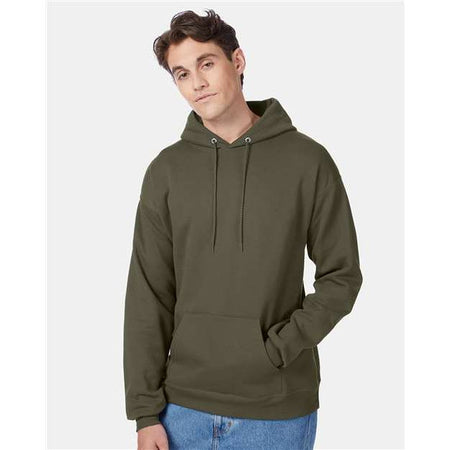 Hanes Ecosmart® Hooded Sweatshirt - Fatigue Green - Hanes P170 Hanes