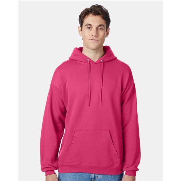 Hanes Ecosmart® Hooded Sweatshirt - Wow Pink - Hanes P170 Hanes