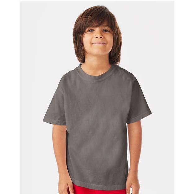 ComfortWash by Hanes Garment-Dyed Youth T-Shirt - ComfortWash by Hanes GDH175 ComfortWash by Hanes Concrete Grey XS